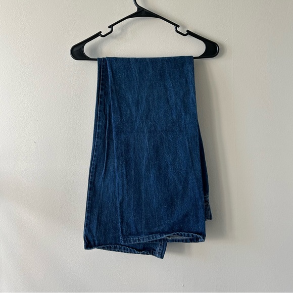 Vtg Live Ins 32/M Jeans Unisex Stitched Pockets Denim Blue Bootcut 80s Retro - Picture 2 of 5